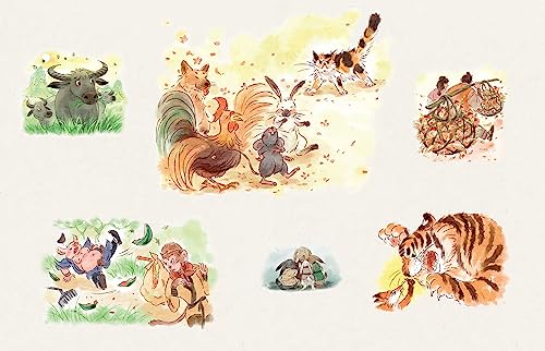 The Twelve Animals of the Chinese Zodiac: Traditional Fables in Chinese and English - A Bilingual Storybook for Kids (Free Online Audio Recordings)