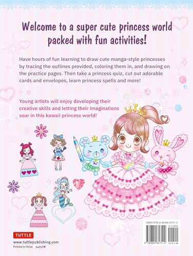 The Kawaii Princess Drawing and Activity Book: Draw Cute Princesses with Mix-and-Match Clothing, Hair and Accessories! (With 150 colorful stickers)