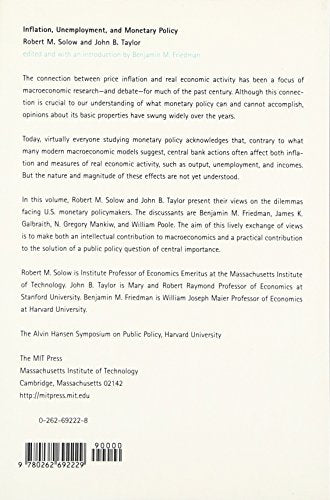 Inflation, Unemployment, and Monetary Policy (Alvin Hansen Symposium Series on Public Policy)