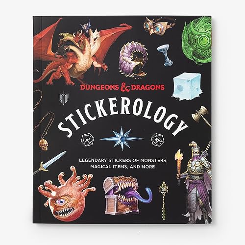 Dungeons & Dragons Stickerology: Legendary Stickers of Monsters, Magical Items, and More: Stickers for Journals, Water Bottles, Laptops, Planners, and More