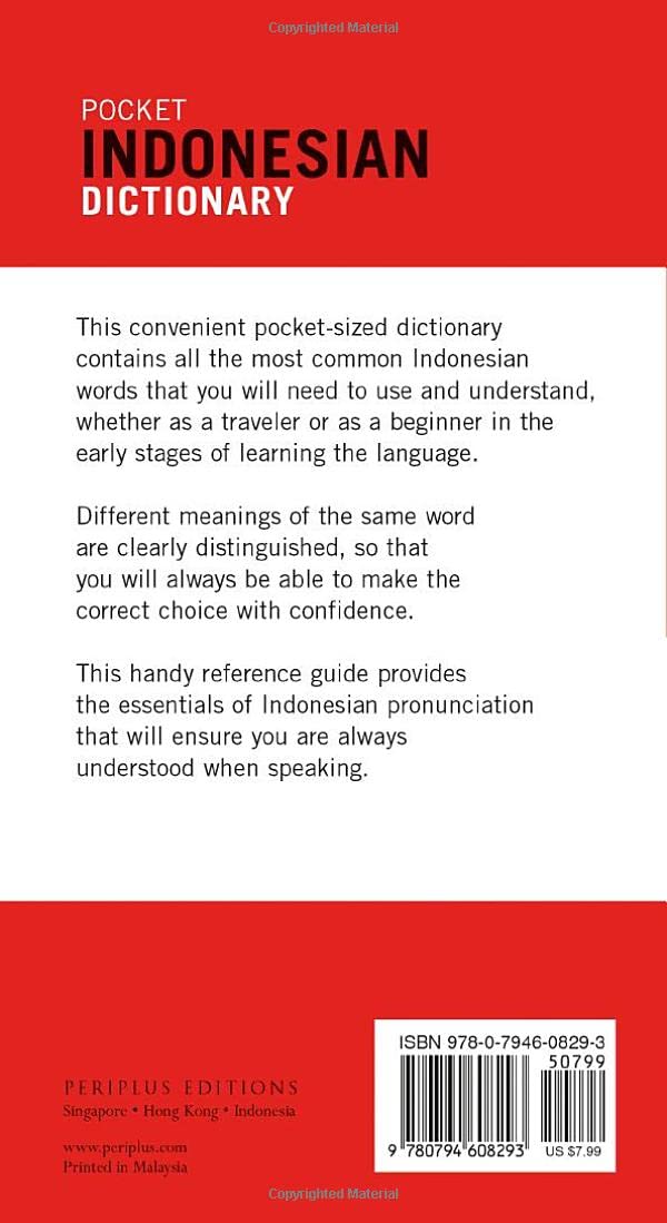 Periplus Pocket Indonesian Dictionary: Revised and Expanded (Over 12,000 Entries) (Periplus Pocket Dictionaries)