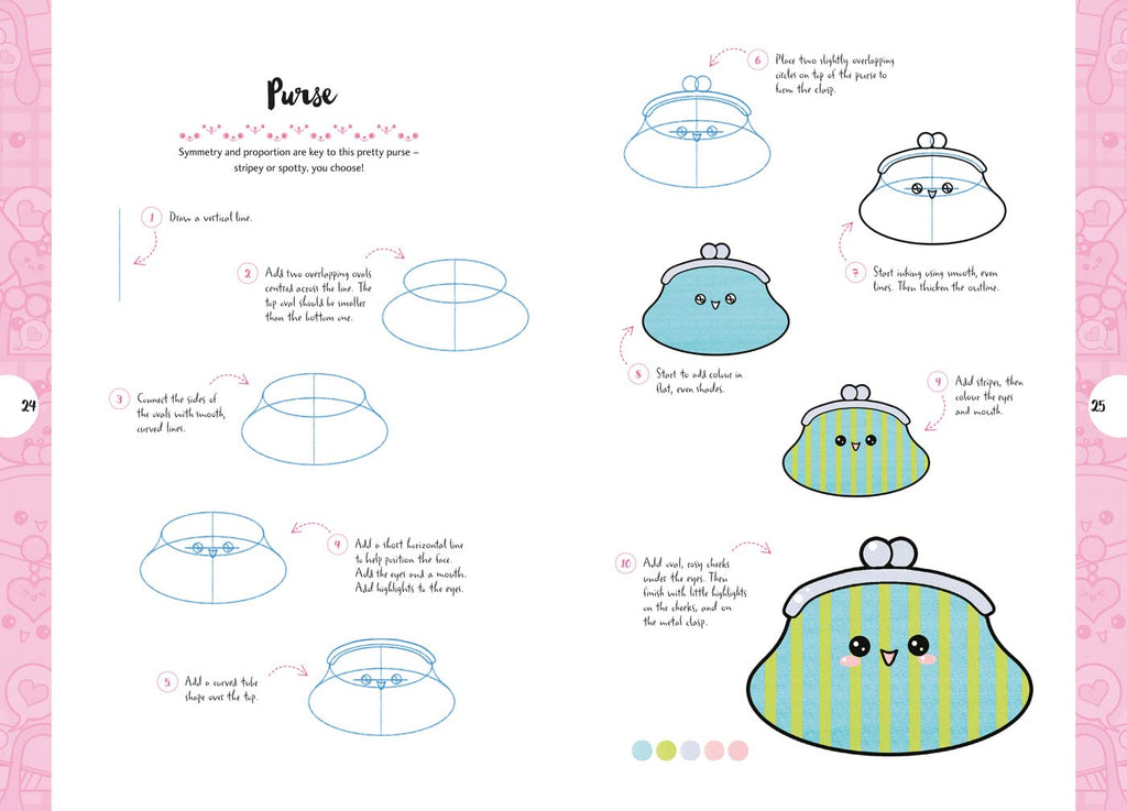 10 Step Drawing: Kawaii: Draw over 50 cute creations in 10 easy steps