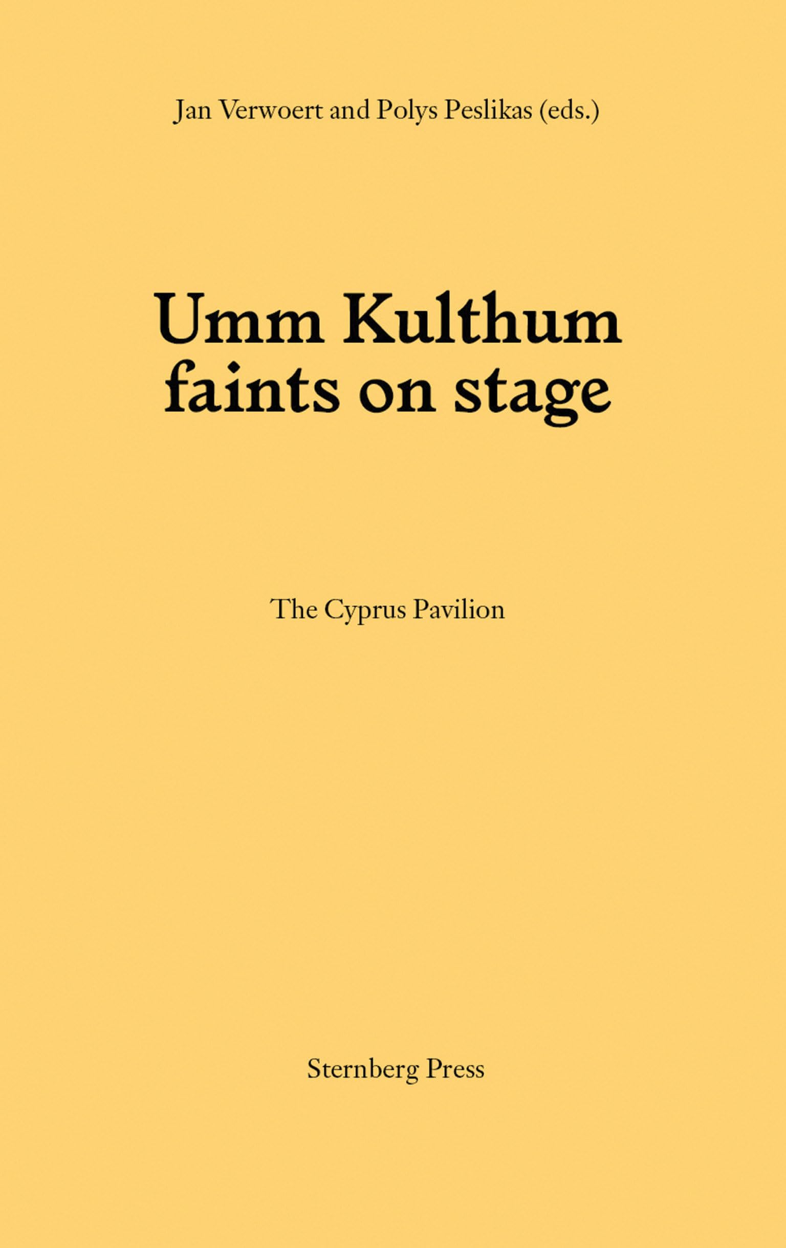 Umm Kulthum faints on stage (Sternberg Press)
