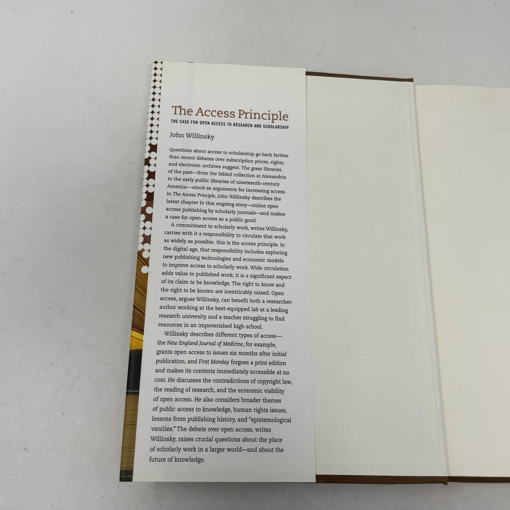The Access Principle: The Case for Open Access to Research And Scholarship