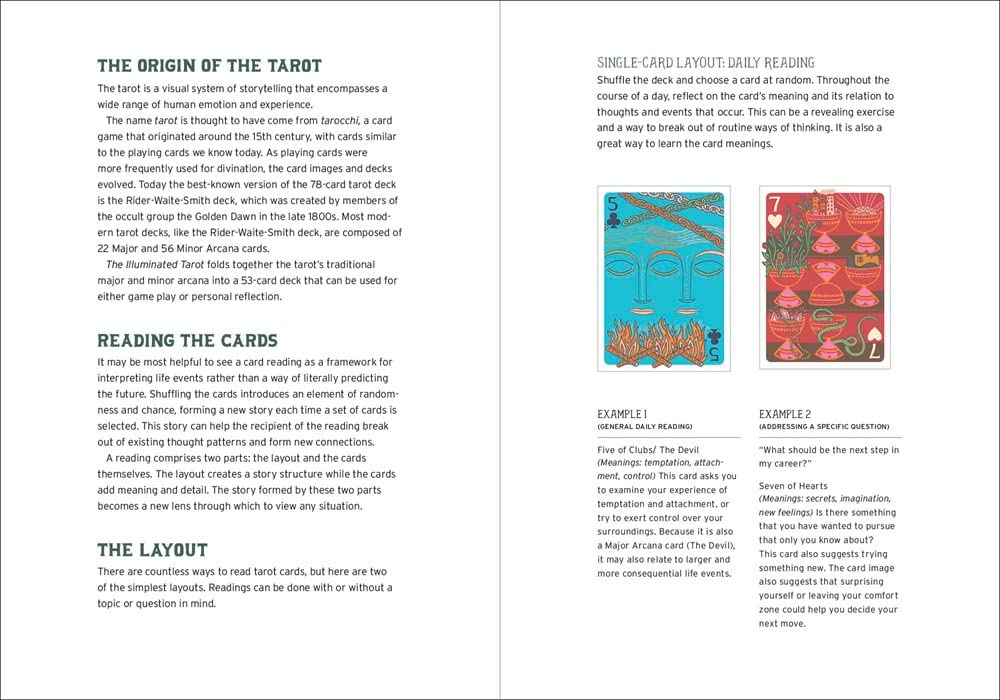 The Illuminated Tarot - Card Games & Gift Giving - The Illuminated Art Series Tarot Cards - Modern Tarot Deck, Cards - Illustrated, Art Series Edition, | 53 Unique Cards for Divination & Gameplay |