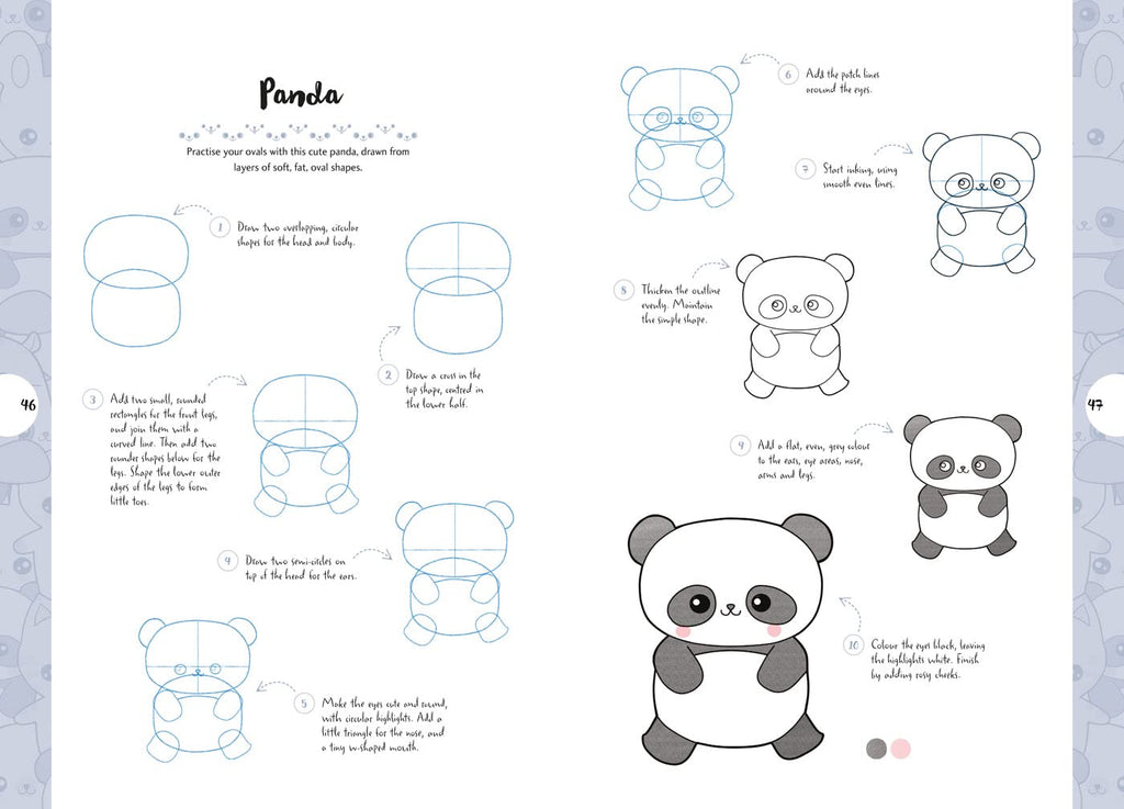 10 Step Drawing: Kawaii: Draw over 50 cute creations in 10 easy steps