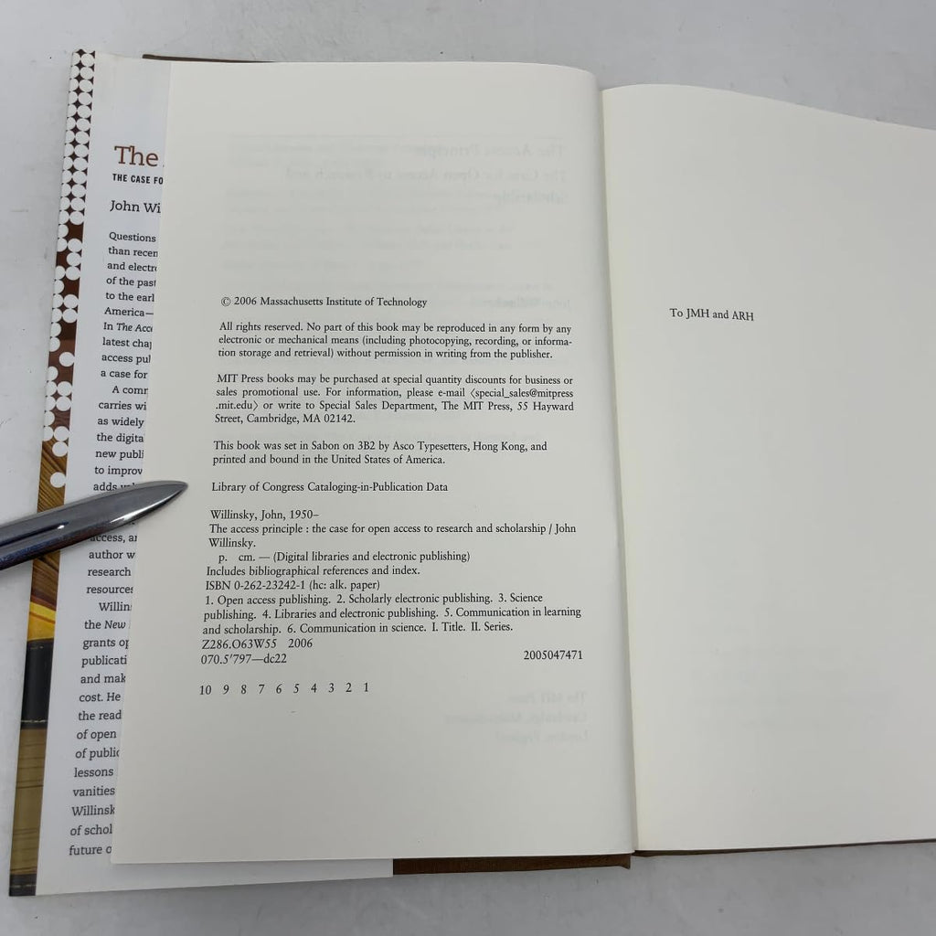 The Access Principle: The Case for Open Access to Research And Scholarship