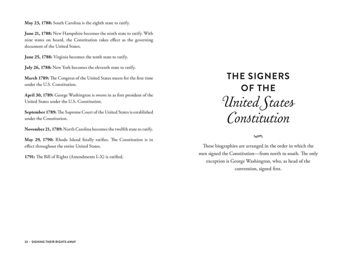 Signing Their Rights Away: The Fame and Misfortune of the Men Who Signed the United States Constitution