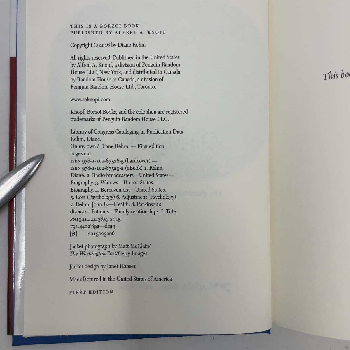 On My Own - Autographed Signed Copy