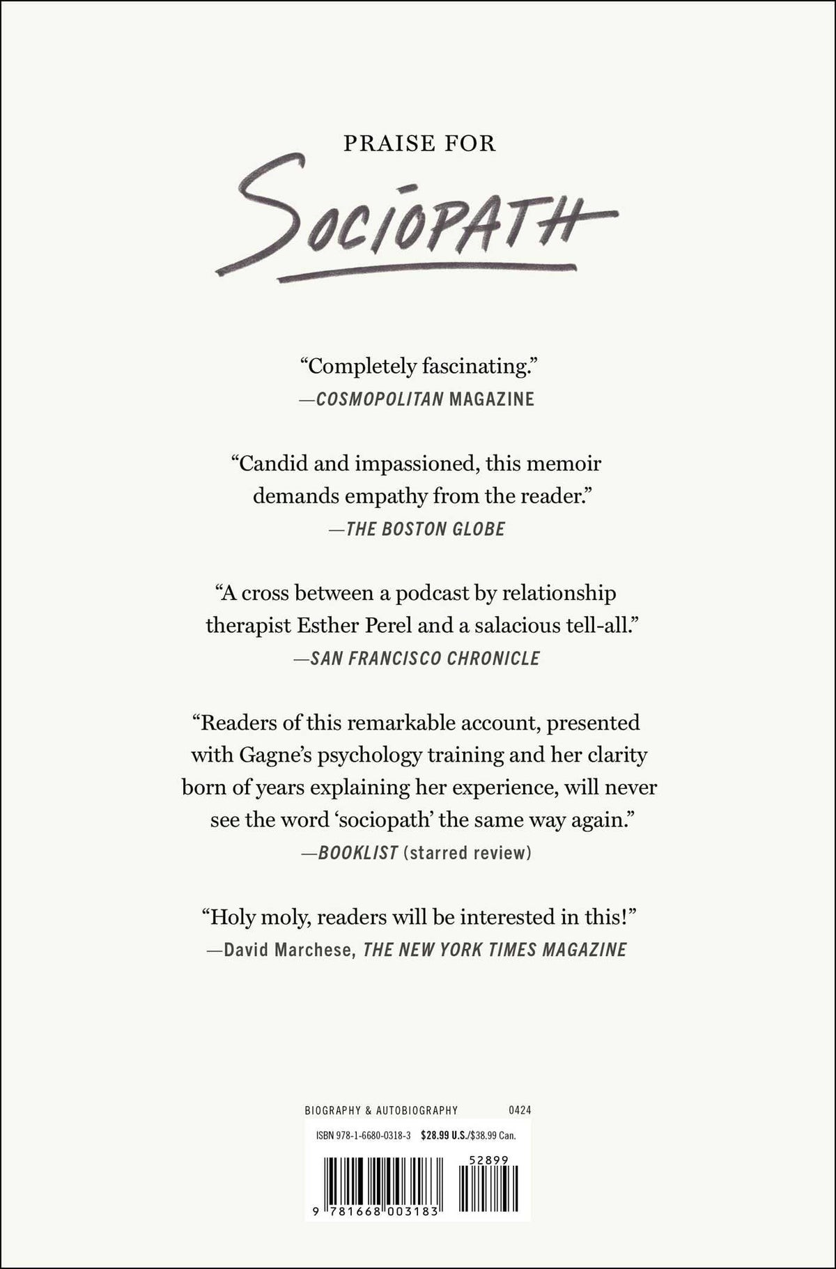 Sociopath: A Memoir