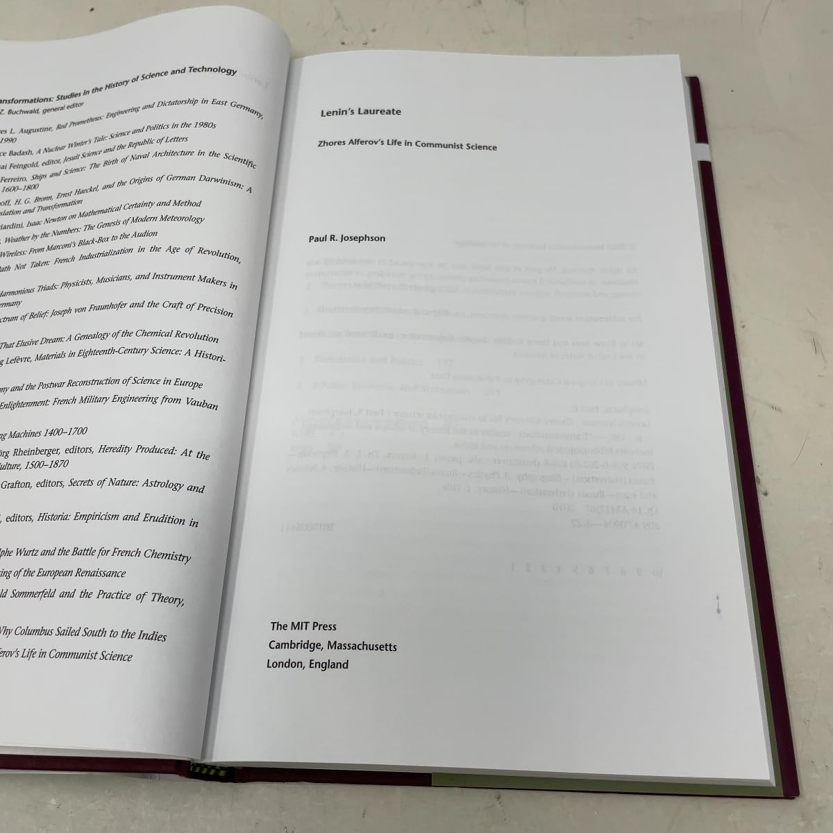 Lenin's Laureate: Zhores Alferov's Life in Communist Science (Transformations: Studies in the History of Science and Technology)