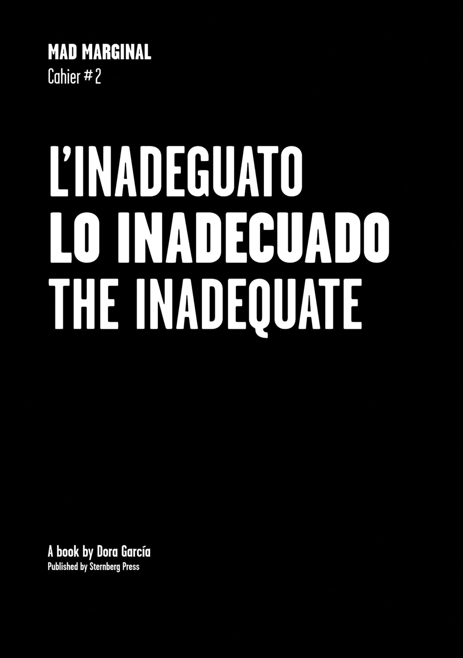 Mad Marginal Cahier #2: The Inadequate (English and Spanish Edition)