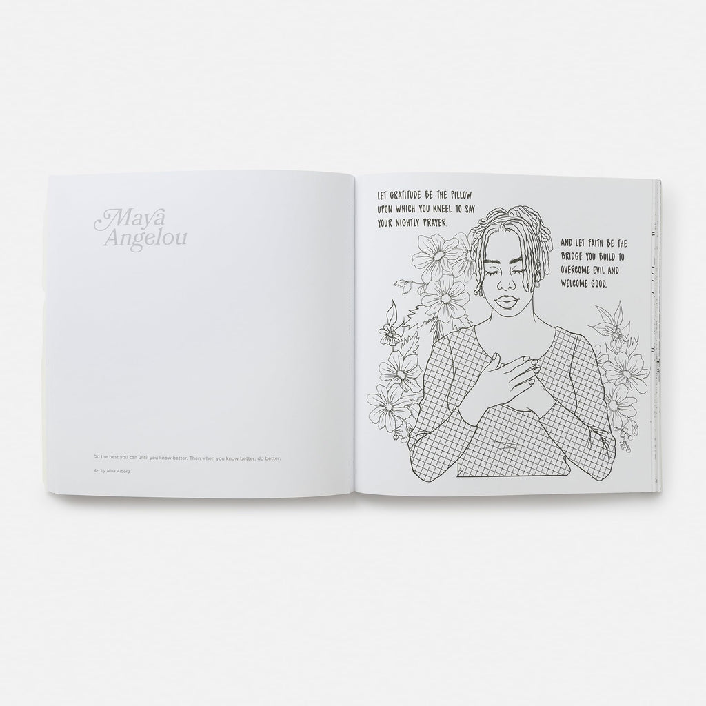 A Rainbow in the Cloud: A Coloring Book Featuring the Wit and Wisdom of Maya Angelou
