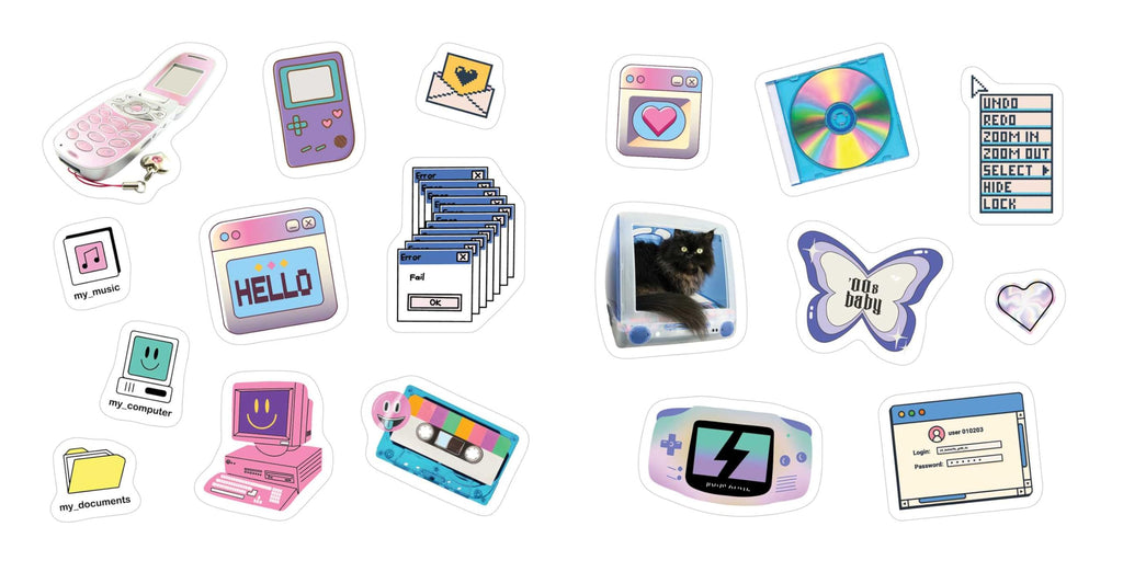 Y2K Stickers: 500+ Bold, Bubbly, and Blingy Stickers to Relive the '90s and '00s (StickerCore)