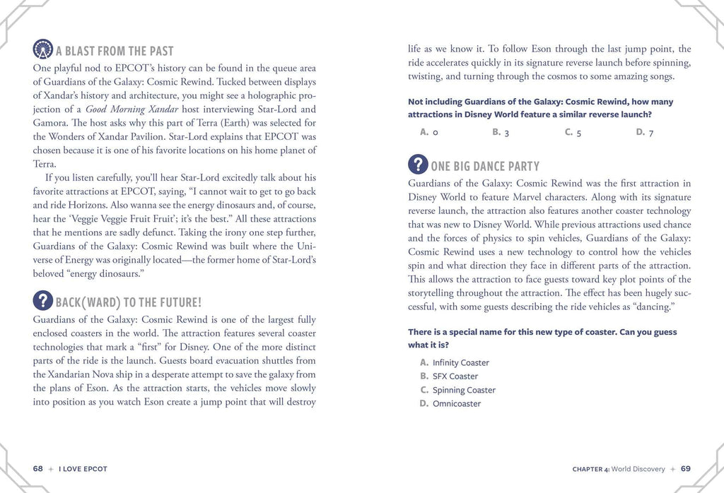 I Love EPCOT: 100+ Magical Facts, Quizzes, Fan-Favorite Trivia, and More about EPCOT! (I Love Disney Gift Book Series)