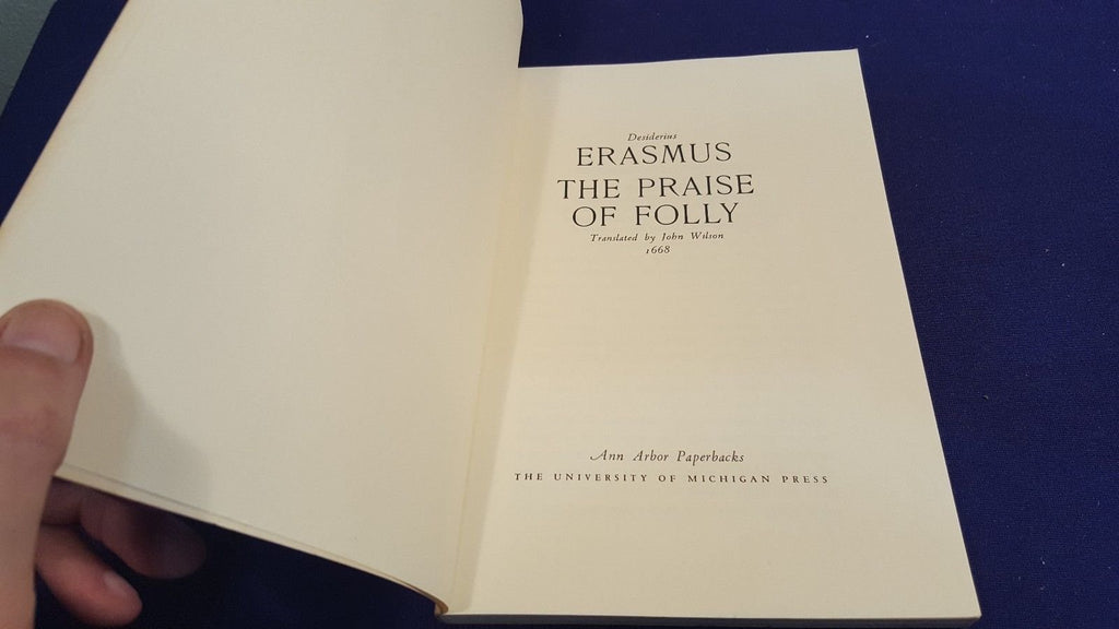 1966 THE PRAISE OF FOLLY Paperback Book by ERASMUS