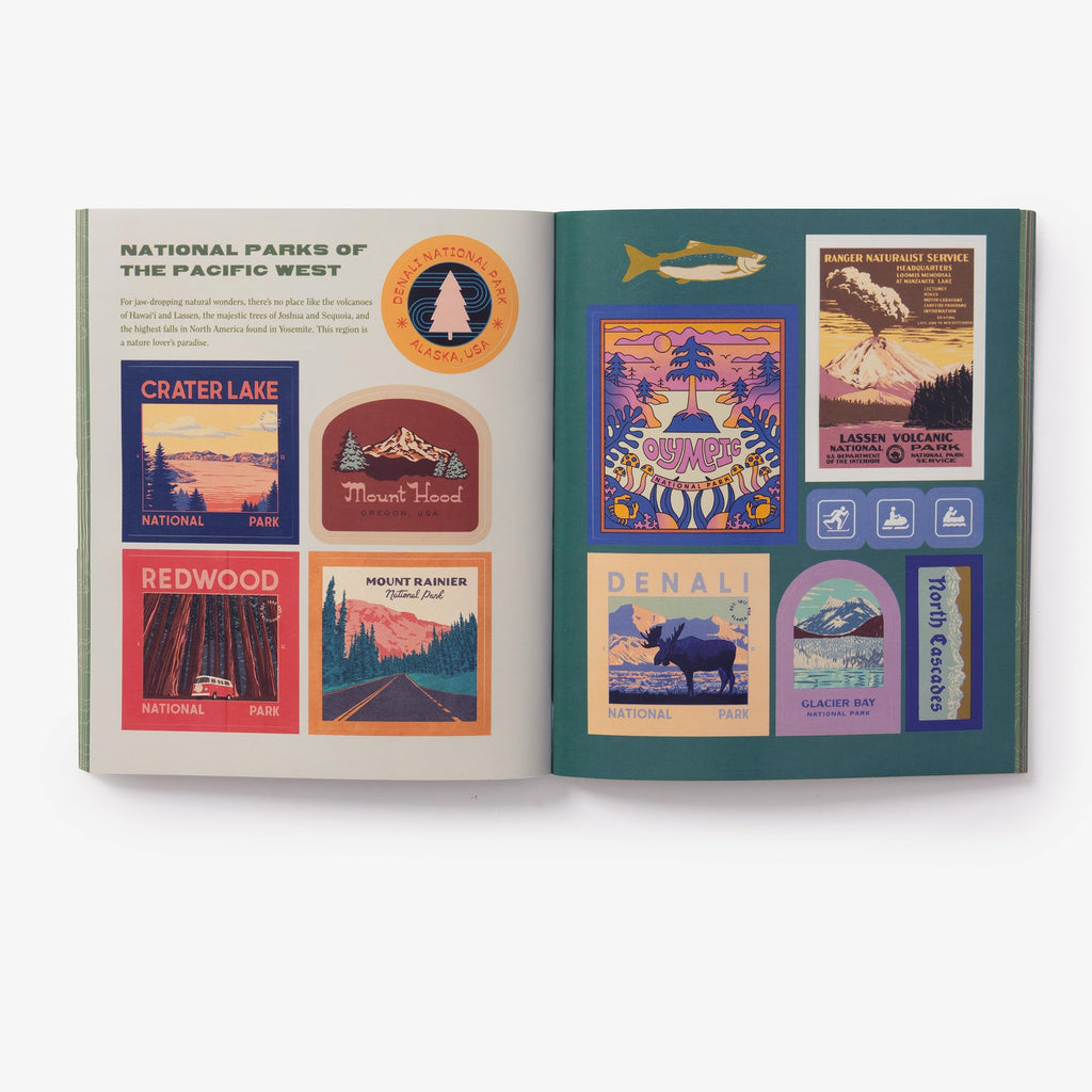 National Parks Stickerology: Stickers for Hikers, Campers, Explorers, and More: Stickers for Journals, Water Bottles, Laptops, Planners, and Smartphones