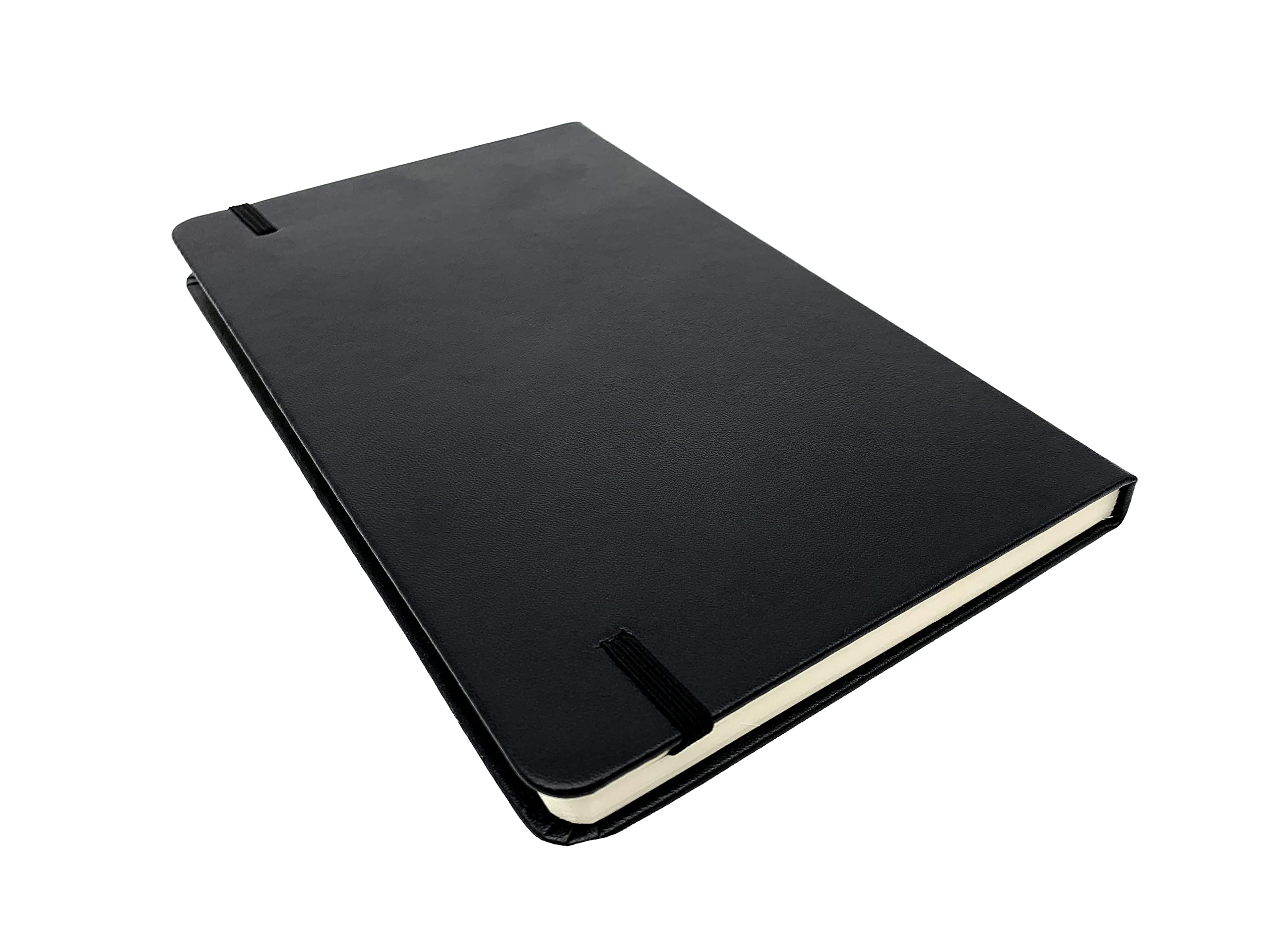 Lined Journal Notebook, Hard Cover Leatherette, Medium 5.25 X 8.25 inches, 70 Gram Paper.