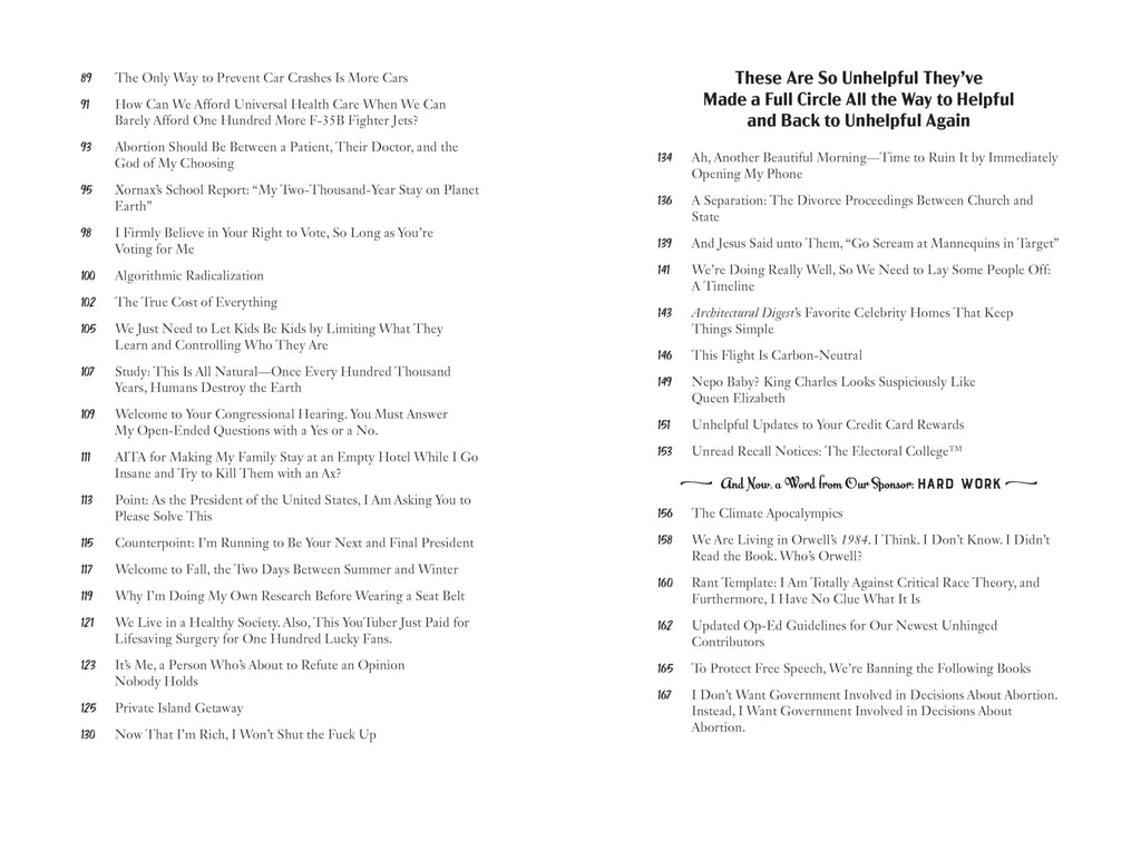 This Won’t Help: Modest Proposals for a More Enjoyable Apocalypse