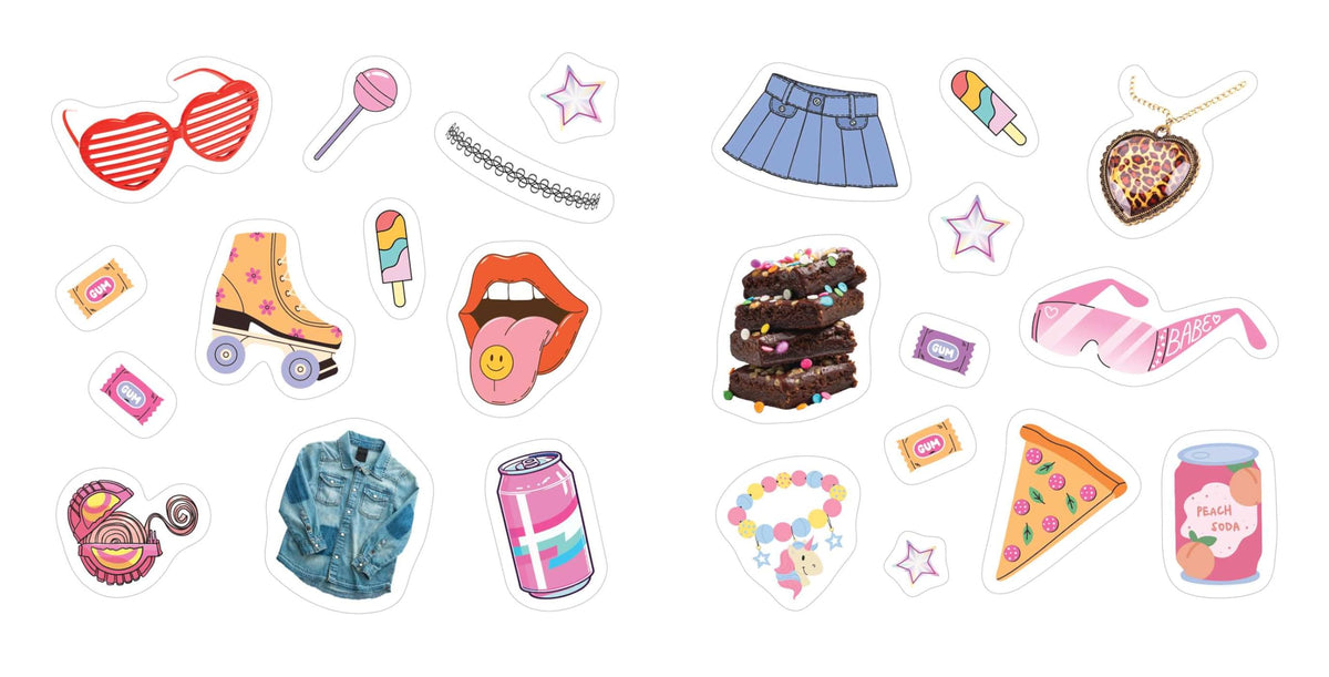 Y2K Stickers: 500+ Bold, Bubbly, and Blingy Stickers to Relive the '90s and '00s (StickerCore)