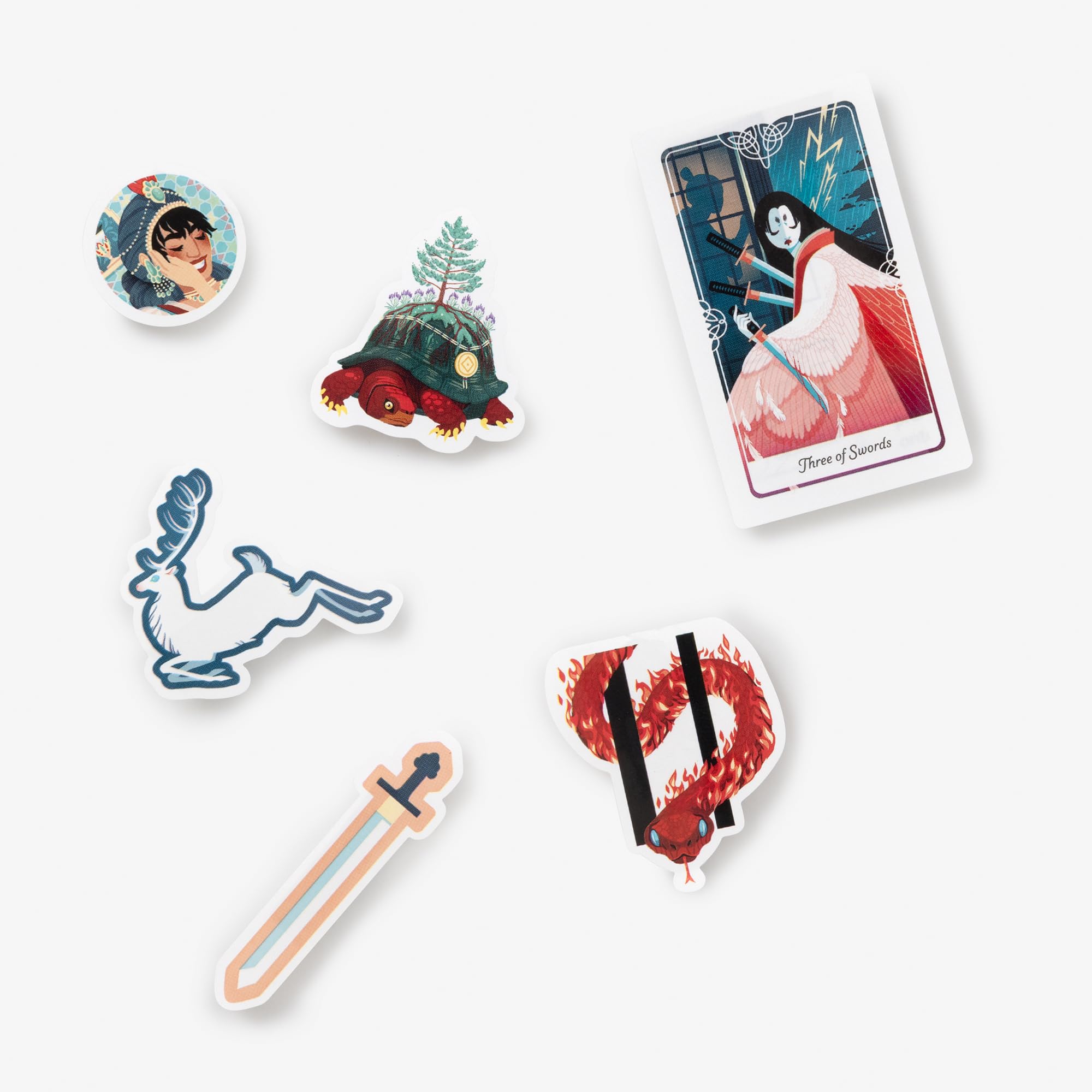 Tarot of the Divine Stickerology: Tarot Stickers Featuring Deities, Folklore, and Fairy Tales from Around the World: Tarot stickers for journals, water bottles, laptops, planners, and more