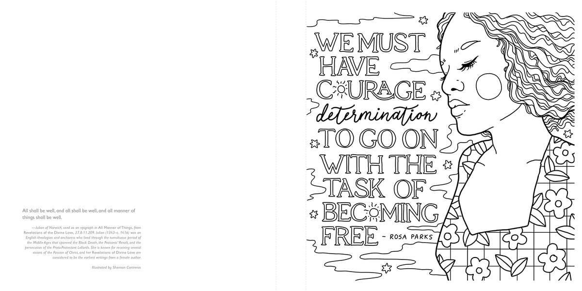 Courage, Dear Heart: A Coloring Book of Empowering Words from Inspirational Women