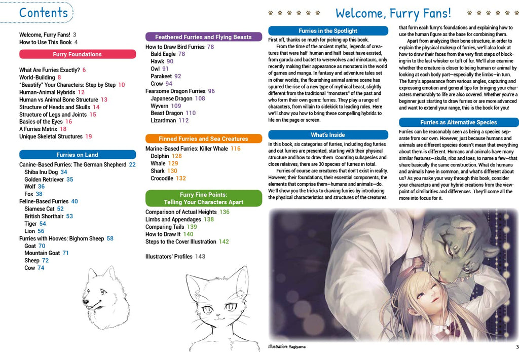 How to Draw Manga Furries: The Complete Guide to Anthropomorphic Fantasy Characters (750 illustrations)