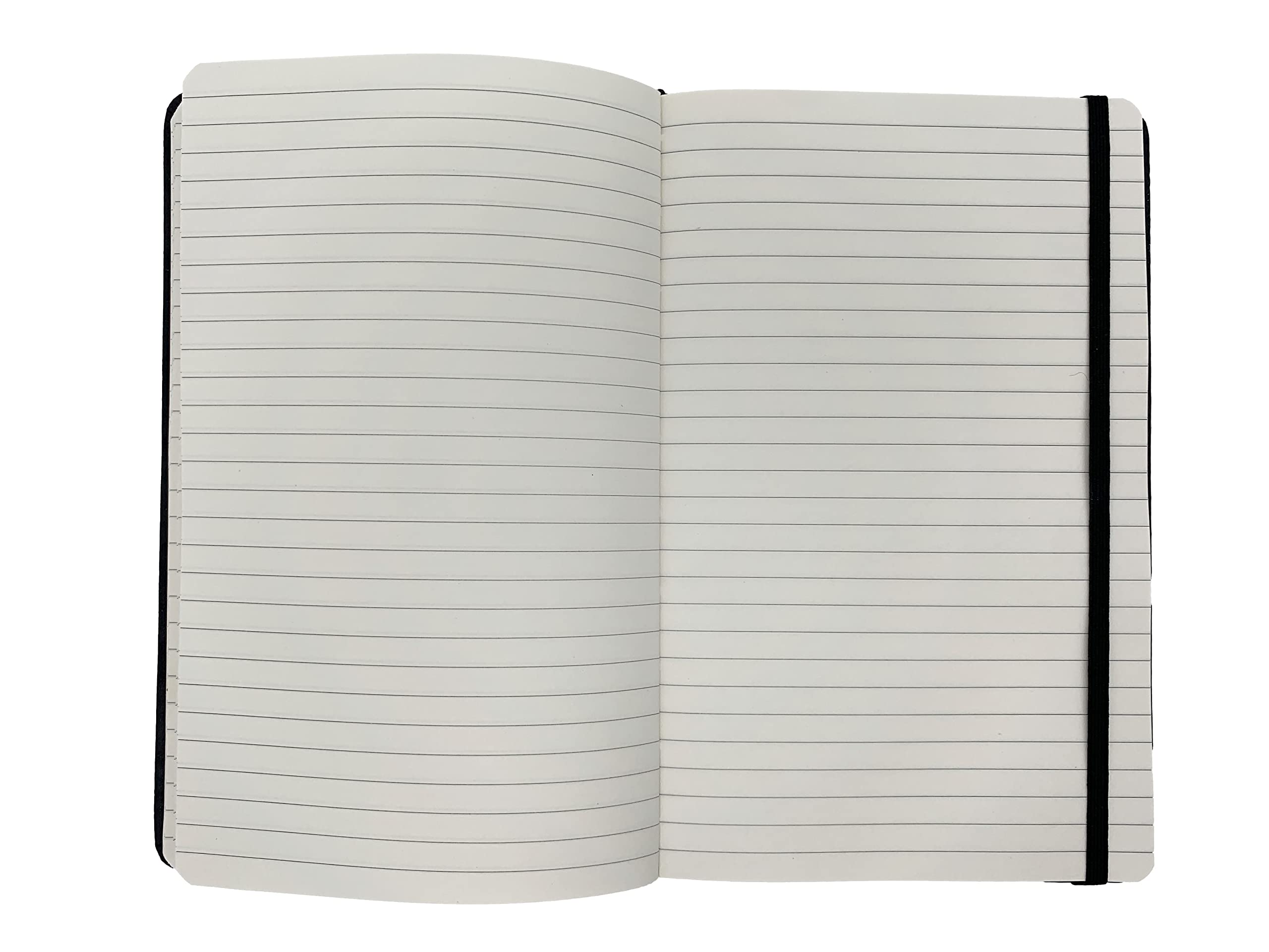 Lined Journal Notebook, Hard Cover Leatherette, Medium 5.25 X 8.25 inches, 70 Gram Paper.