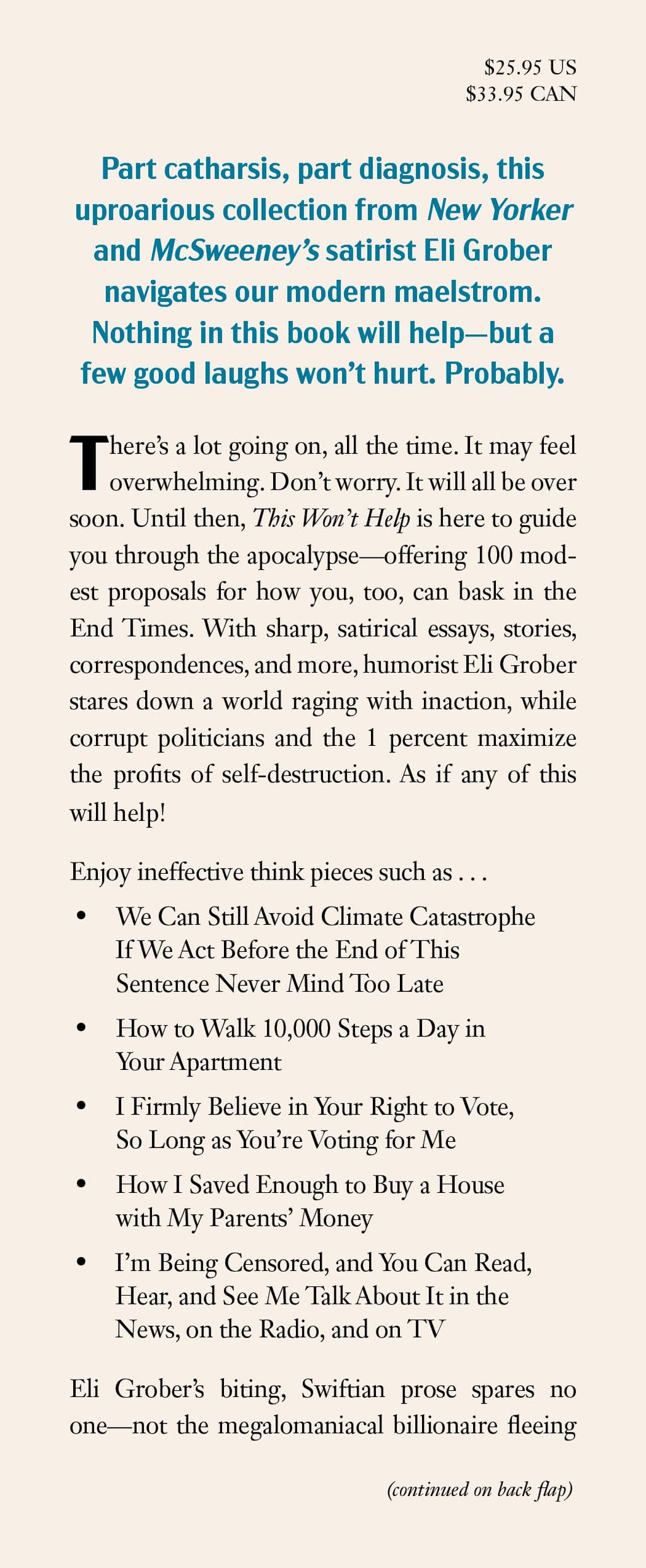 This Won’t Help: Modest Proposals for a More Enjoyable Apocalypse