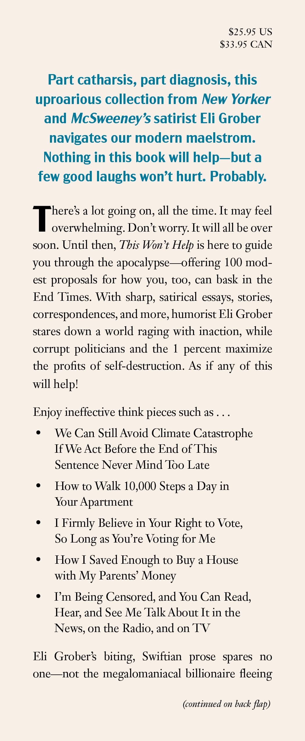 This Won’t Help: Modest Proposals for a More Enjoyable Apocalypse