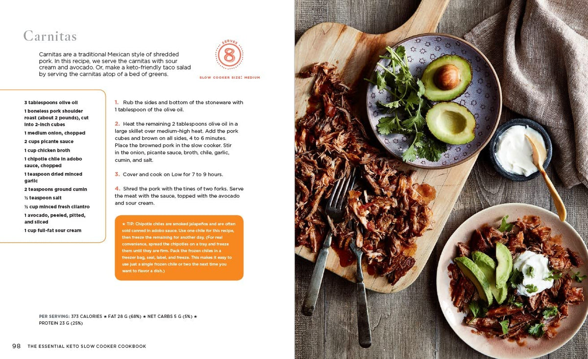 The Essential Keto Slow Cooker Cookbook: 65 Low-Carb, High-Fat, No-Fuss Ketogenic Recipes: A Keto Diet Cookbook