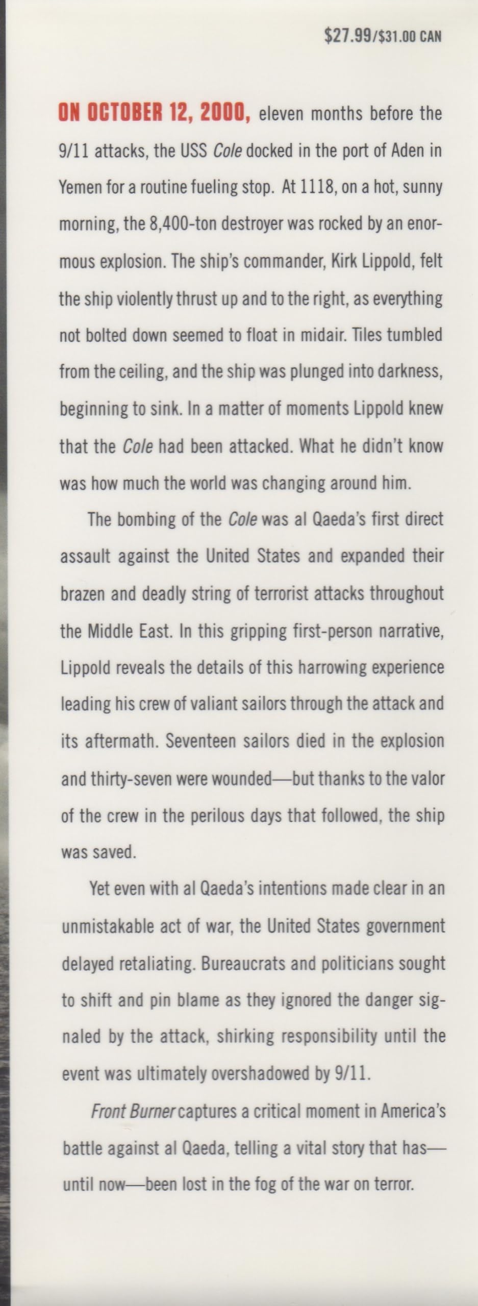 Front Burner: Al Qaeda's Attack on the USS Cole