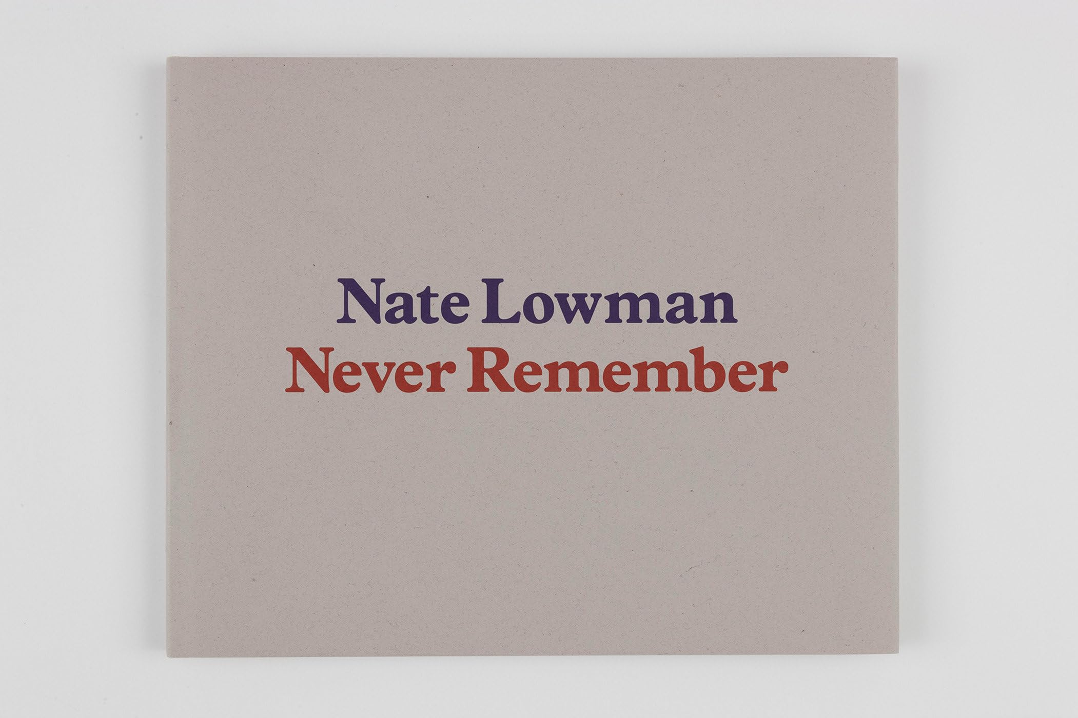 Nate Lowman: Never Remember