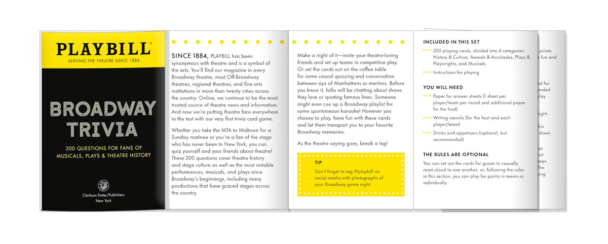 Playbill Broadway Trivia: 200 Questions for Fans of Musicals, Plays, and Theatre History