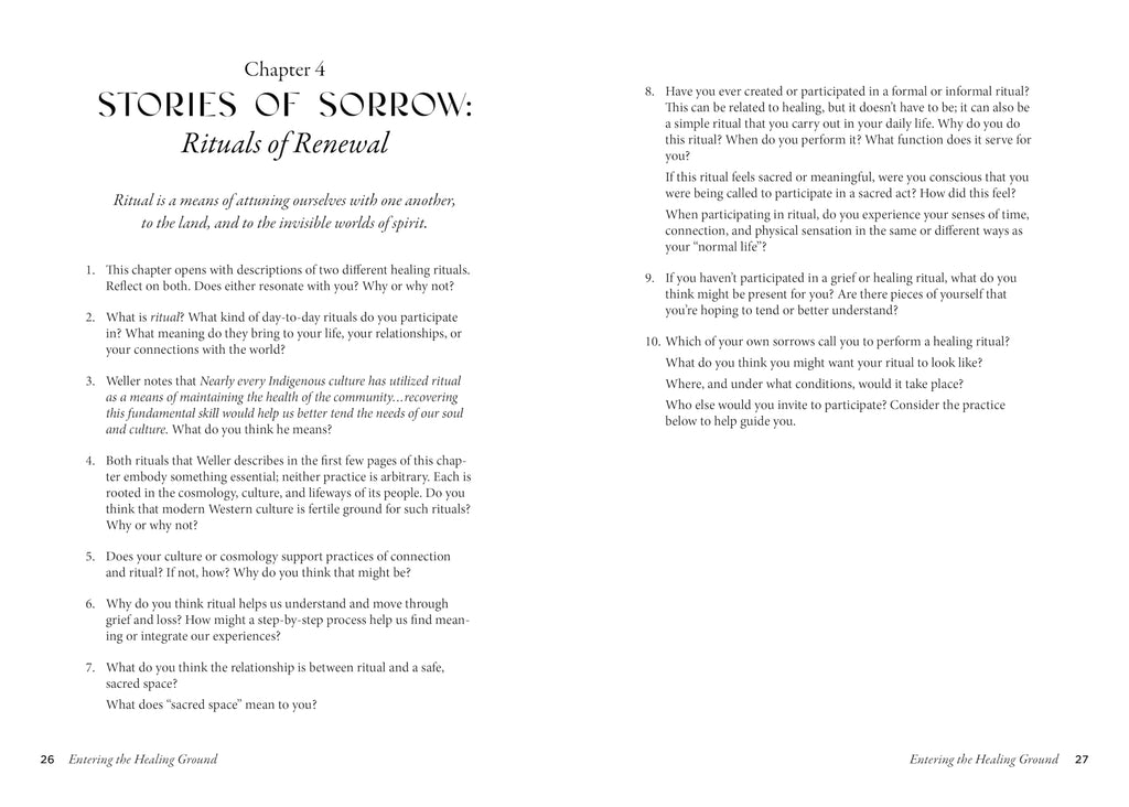 Entering the Healing Ground: The Wild Edge of Sorrow Official Workbook--Reflections, rituals, and meditations for grief and renewal