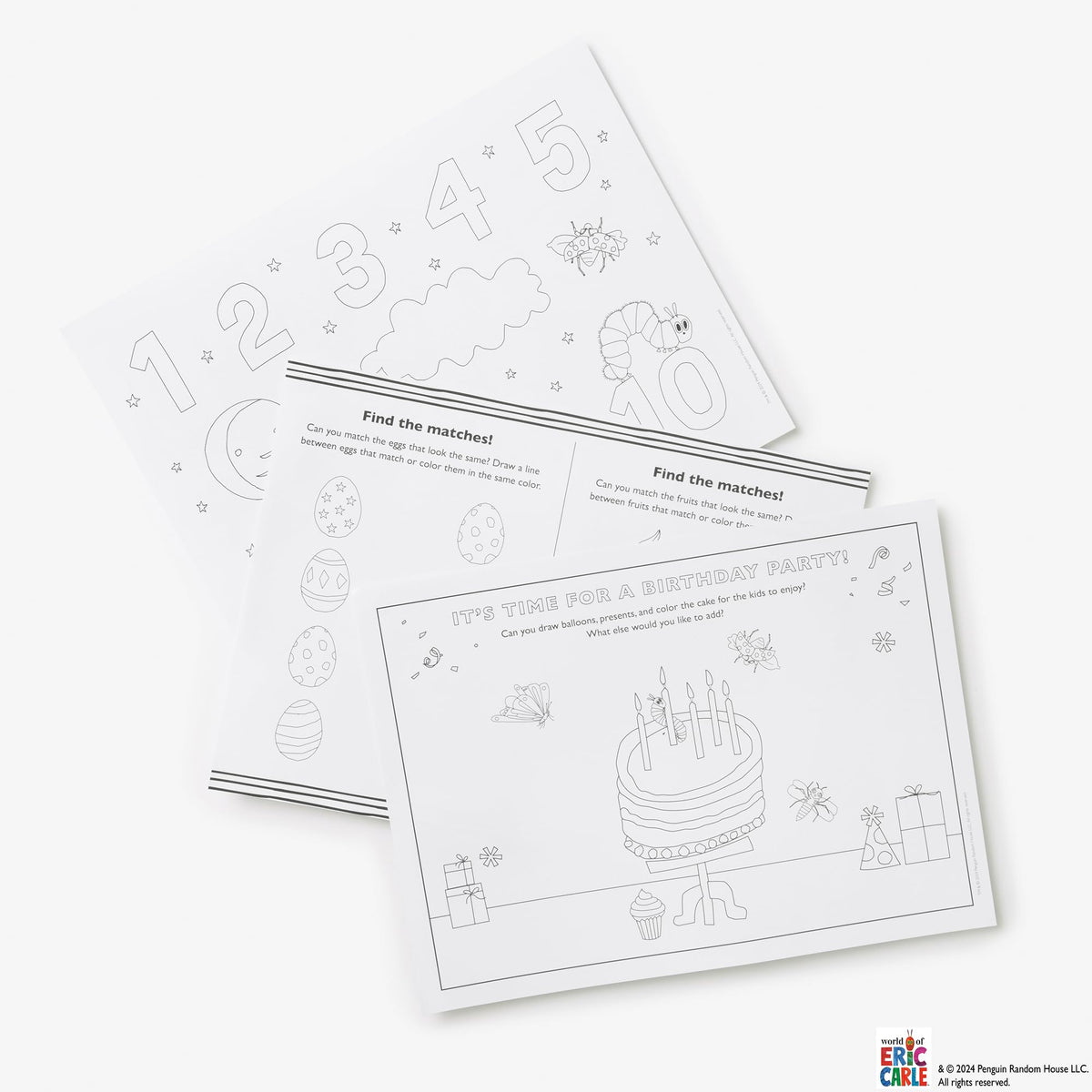 The Very Hungry Caterpillar's Coloring Placemats: 40 Activity Sheets to Color