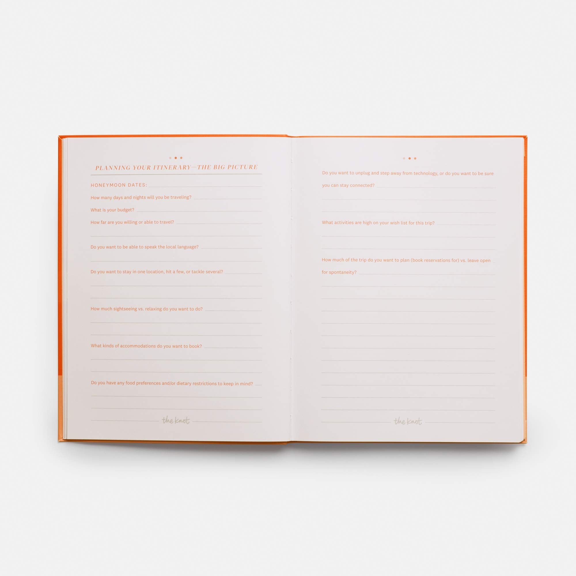 The Knot Honeymoon Journal: Prompts, Checklists, and Tips for Planning and Treasuring Your Dream Trip