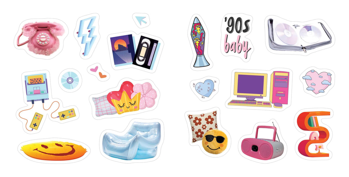 Y2K Stickers: 500+ Bold, Bubbly, and Blingy Stickers to Relive the '90s and '00s (StickerCore)