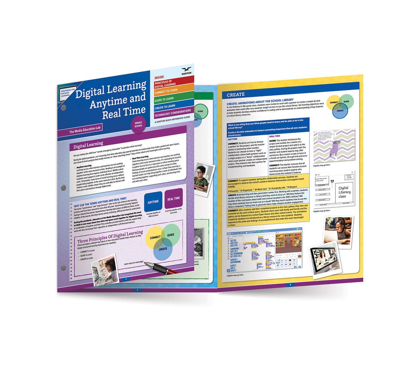 Digital Learning Anytime and Real Time: Middle School (A Norton Quick Reference Guide)