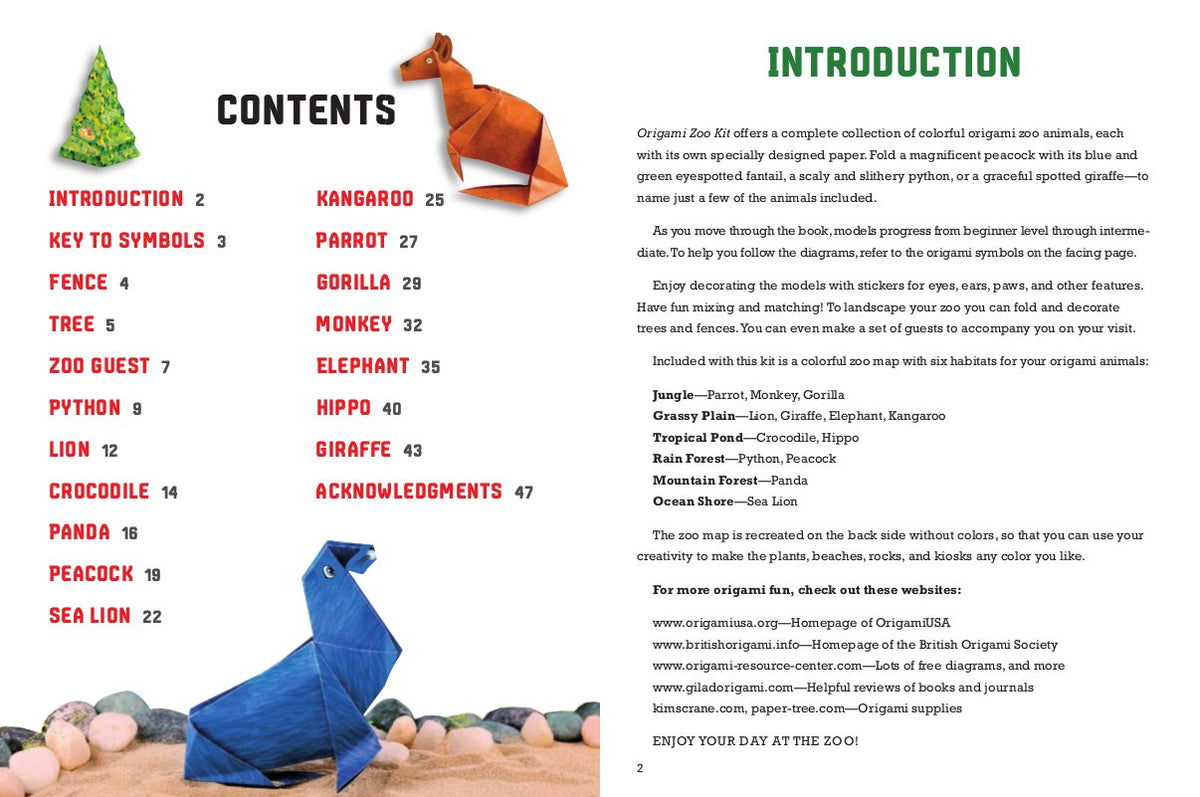 Origami Zoo Kit: Make a Complete Zoo of Origami Animals!: Kit with Origami Book, 15 Projects, 40 Origami Papers, 95 Stickers & Fold-Out Zoo Map