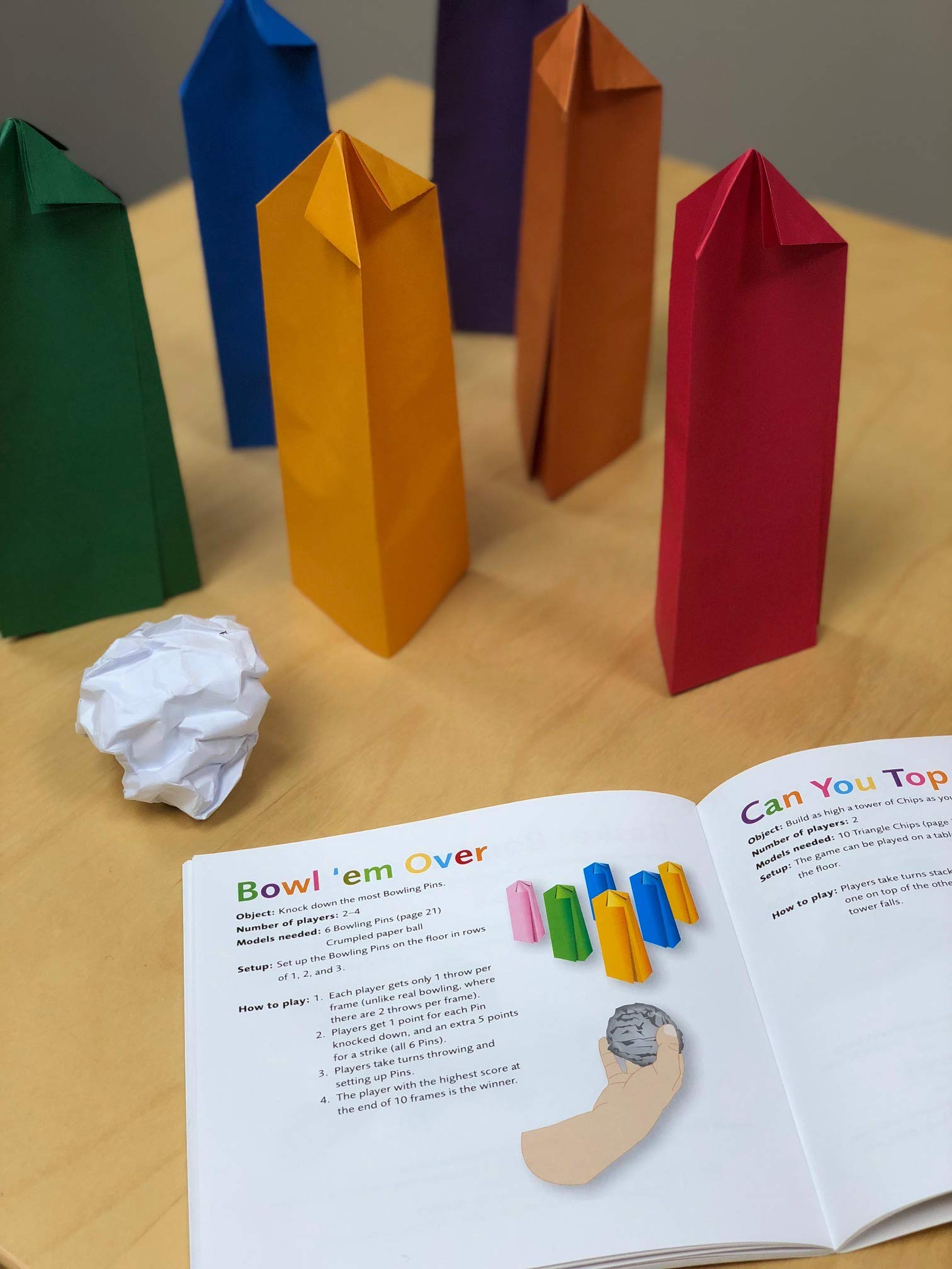 Origami Games for Kids Kit: Action Packed Games and Paper Folding Fun! [Origami Kit with Book, 48 Papers, 75 Stickers, 15 Exciting Games, Easy-to-Assemble Game Pieces]
