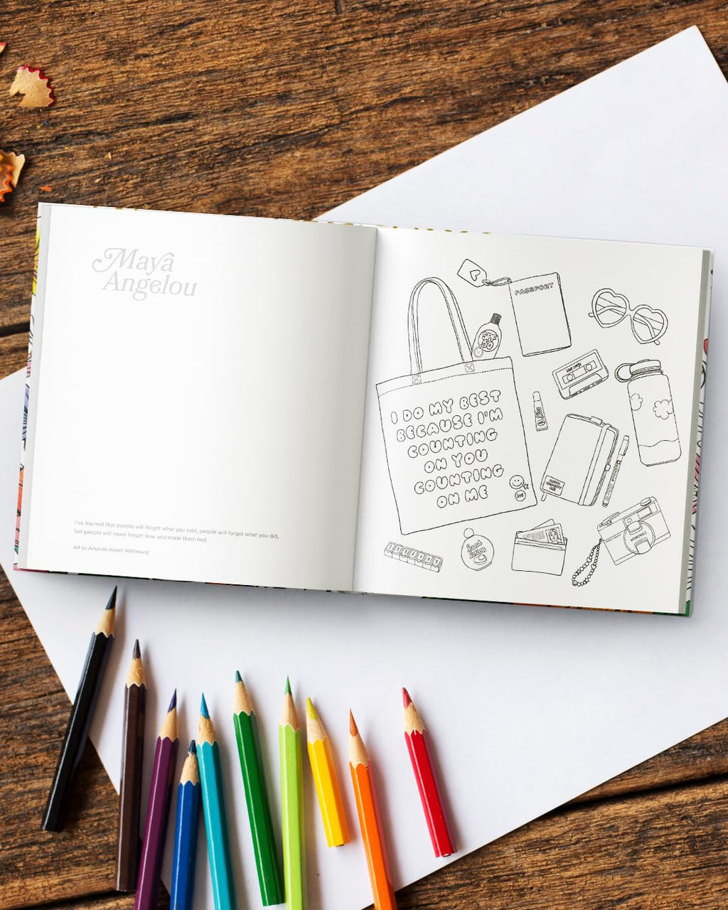 A Rainbow in the Cloud: A Coloring Book Featuring the Wit and Wisdom of Maya Angelou