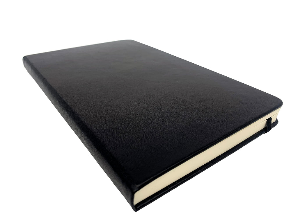 Lined Journal Notebook, Hard Cover Leatherette, Medium 5.25 X 8.25 inches, 70 Gram Paper.