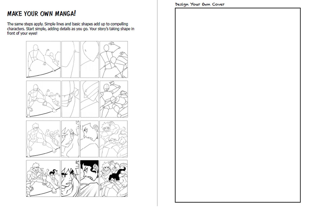 Blank Comic Book: Draw Your Own Manga! (84 Blank Pages of 21 Different Templates)