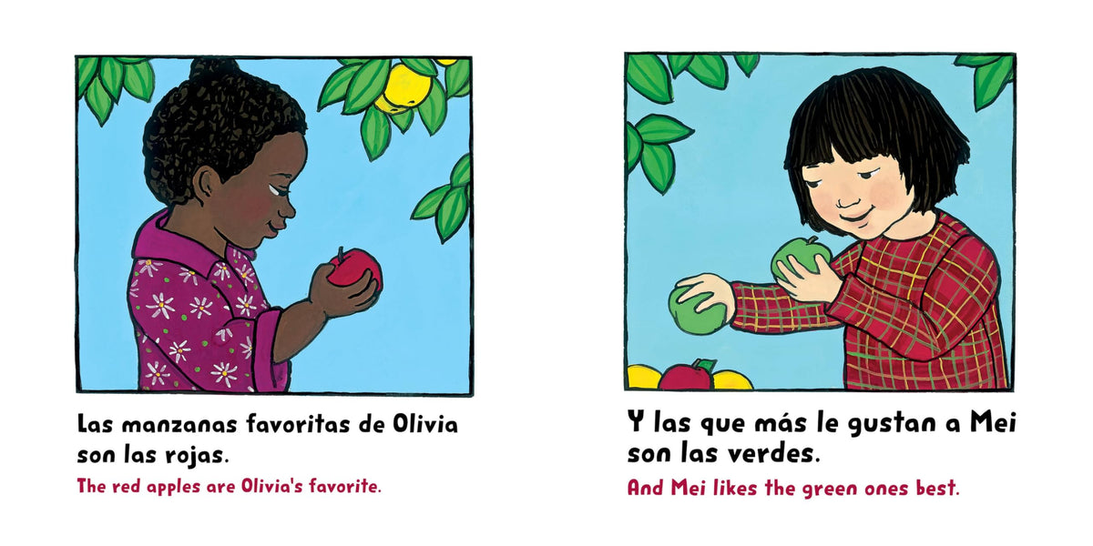 Nuestras manzanas favoritas / Our Favorite Apples (Spanish Bilingual Edition) (Storytelling Math)