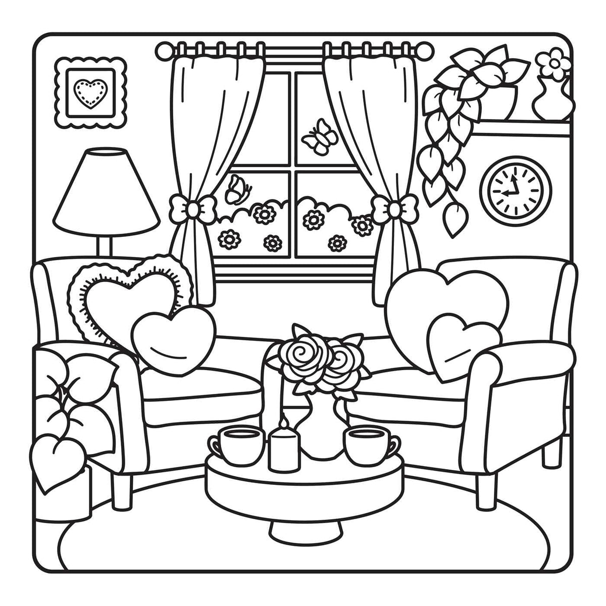The Heartwarming Love Coloring Book (Cute and Cozy)