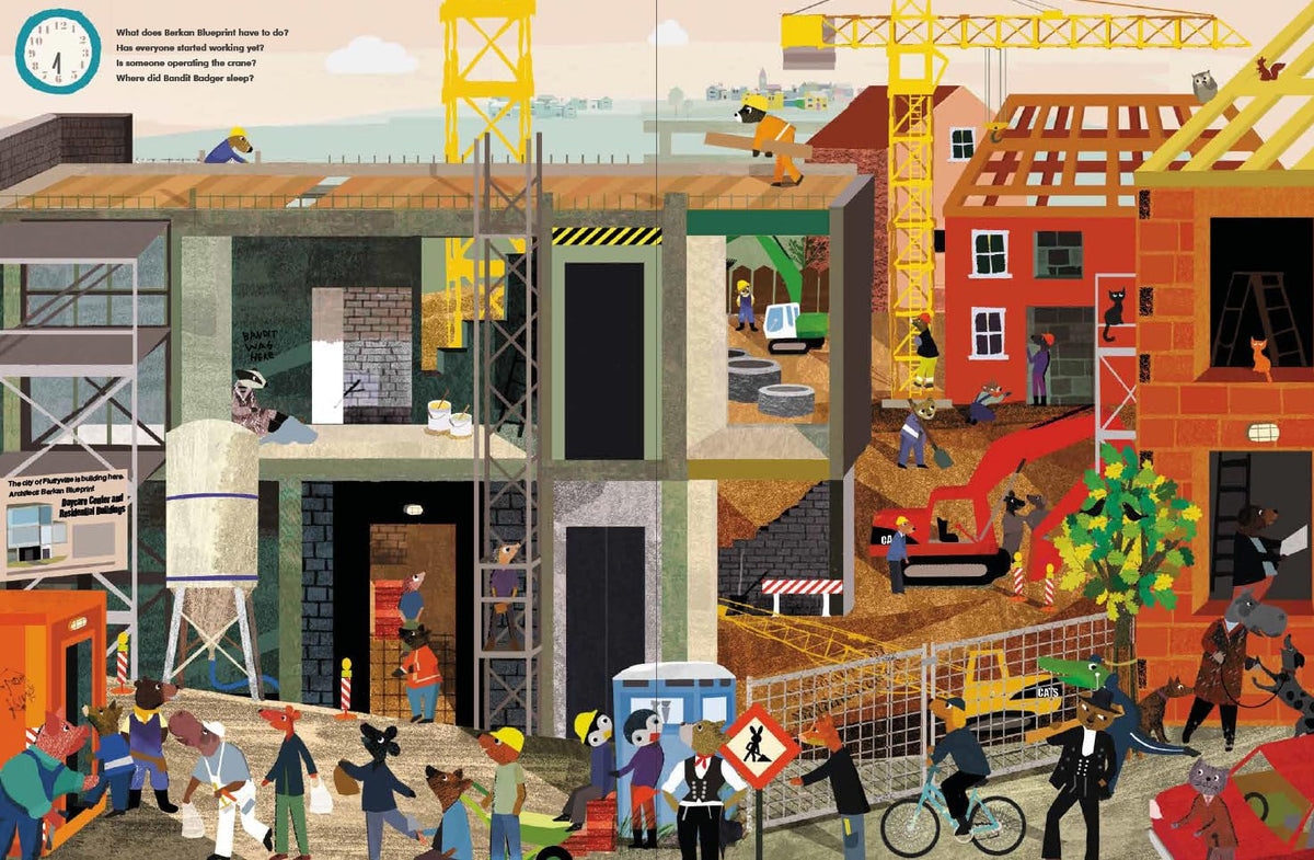 A Day on Fluffyville Construction Site: A Look and Find Book