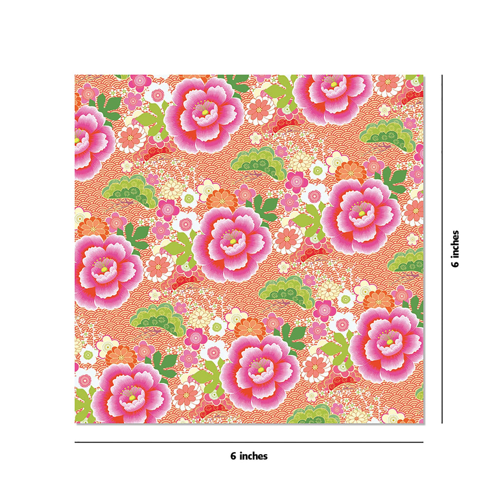 Origami Paper 500 sheets Japanese Washi Patterns 6" (15 cm): Double-Sided Origami Sheets with 12 Different Designs (Instructions for 6 Projects Included)