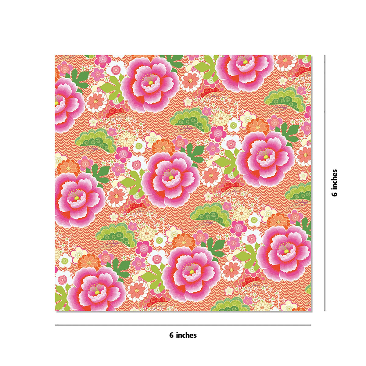 Origami Paper 500 sheets Japanese Washi Patterns 6" (15 cm): Double-Sided Origami Sheets with 12 Different Designs (Instructions for 6 Projects Included)