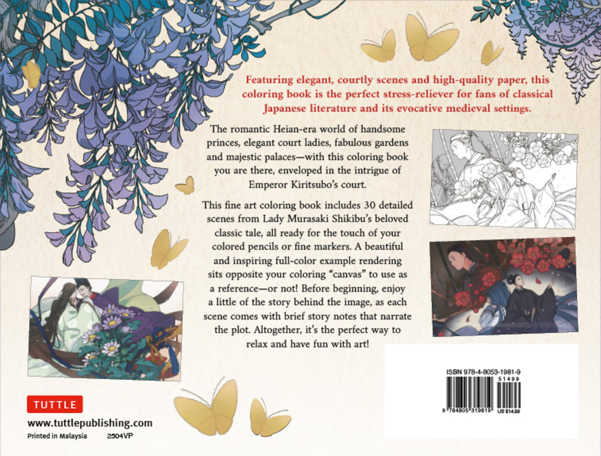 The Tale of Genji Coloring Book: Thirty Full-Color Scenes from Japan's Classic Romance!
